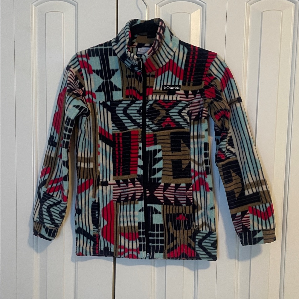Columbia Multicolor Patterned Fleece Jacket